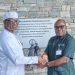 National Coordinator of the National Counter Terrorism Centre,  Maj-Gen Adamu Laka (left), and the Administrator of the Presidential Amnesty Programme, Dr Dennis Otuaro (right), during the latter's visit to the former in Abuja.