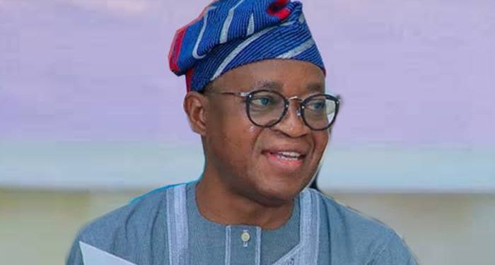 Alt="Alhaji Adegboyega Oyetola, former Osun governor and Minister of Marine and Blue Economy"