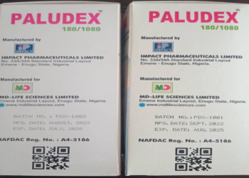 NAFDAC alerts Nigerians to sale of counterfeit Paudex tablets (see name of firm marketing fake drugs in Enugu)