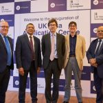 L-R: VFS UKVI Account Management Team, Mr. Kingsley Magee; Chief Operating Officer – Global Operations, and Head of UKVI Account Management Team, Mr Srinarayan Sankaran; British Deputy High Commissioner in Lagos, Mr Jonny Baxter; Director for Visa, Status and Information Services at UK Visas and Immigration (UKVI), Mr Marc Owen; Head, Sub-Saharan Africa, VFS Global, Mr Alok Singhal at the inauguration of the newly opened UK Visa Application Centre in Ikeja, Lagos.