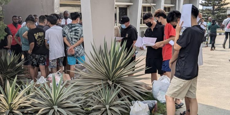 EFCC arraigns 29 Chinese, 10 Filipinos, three others for alleged internet fraud in Lagos (see names, pix)