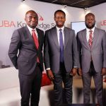 Head, SME Banking, United Bank for Africa, Babatunde Ajayi; Financial Analyst, Anderson Nigeria, Adeyemi Adeniran and Tax Analyst, Vincent Okoukoni, also of Anderson Consulting, during the UBA Small Medium Enterprise (SME) Business Series, tagged ‘,‘2024 Withholding Tax Regulations, Specific Emphasis on How They Affect SMEs ’held at UBA house , Marina, Lagos.