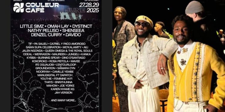 Davido, Omah Lay to perform at Couleur Café Festival