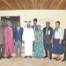 The Director, Special Duties, of NABTEB, Mr. Olugbenga Ojogbede (Fourth Left), the Registrar/Chief Executive Officer of the National Business and Technical Examinations Board (NABTEB), Dr. Mohammed-Aminu Mohammed (Fifth Left) and his team at the inaugural meeting of the new Registrar with staff at NABTEB's headquarters in Benin, Edo State...yesterday.