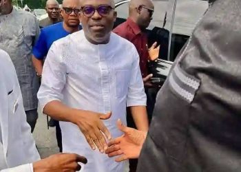 Excitement as Fubara attends church service in Port Harcourt (see pix)