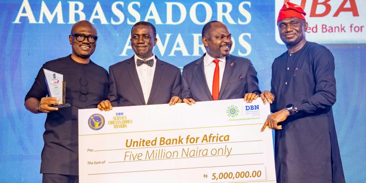 UBA wins big at Development Bank of Nigeria Service Ambassador Awards, clinches four Prestigious Awards