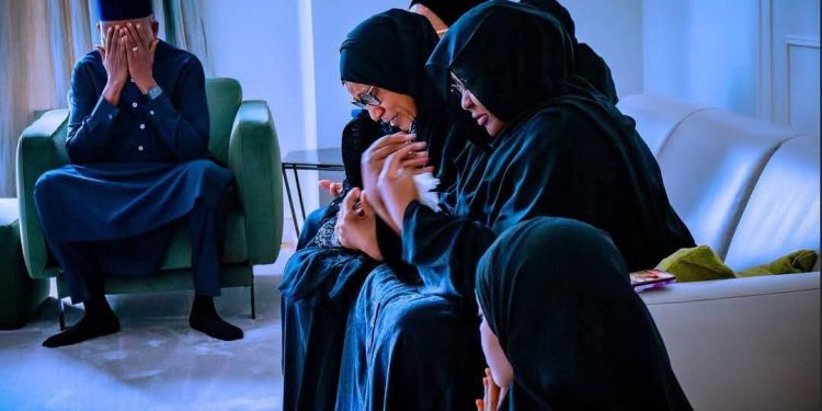 Shettima with Buhari's family members in London