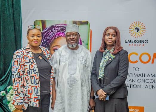 Chairperson, Board of Trustees, Nanafatimah Amele Bamigbetan Oncology Foundation, Dr. Omolara Fatiregun;  the sponsor, Hon.Kehinde Bamigbetan and the Managing Director, Africa Emerging Trustees, Mrs Felicia Sonubi at the inauguration of the Board of Trustees of the foundation in Ikeja, Lagos.