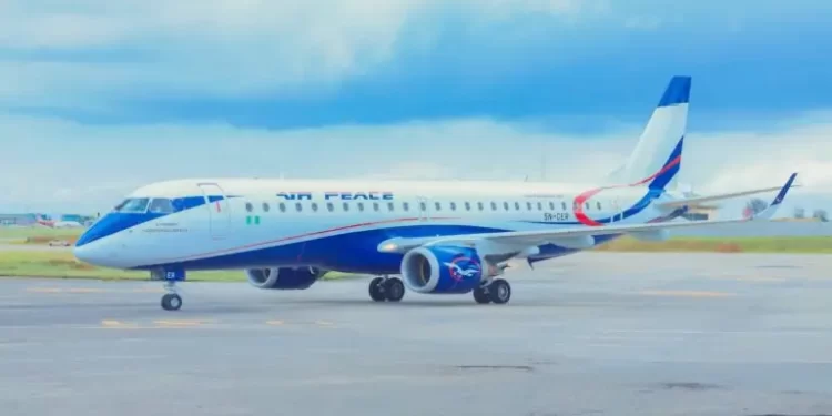 Air Peace receives second Embraer 190  aircraft