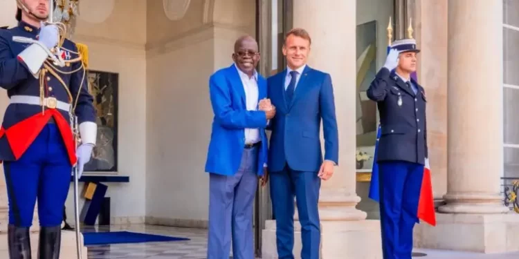 Tinubu, Macron hold meeting in Paris