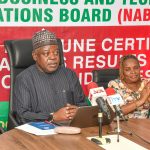 NABTEB 
L-R: Director, Examinations Development,  National Business and Technical Examinations Board (NABTEB), Mr. Abimbola Olaniregun, Registrar/Chief Executive Officer of NABTEB, Dr. Mohammed Aminu Mohammed, Director, Examinations Administration, Ms. Chigoziem Metu and Director, Research and Quality Assurance, Mr. Pius Osaigbovo, during a press Conference on the release of the NABTEB Results for 2025 June/July Examinations, held in Abuja.