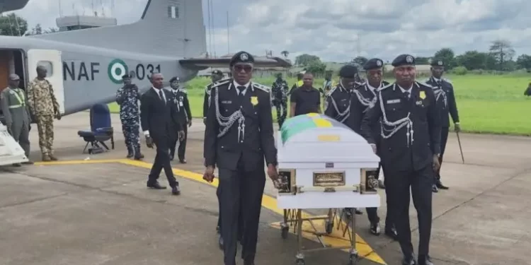 Arase’s remains arrive Benin amid tears, tributes