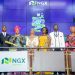 L–R: Head, Primary Market, Nigerian Exchange Group Mr. Tony Ibeziako; Chairman, Pinnacle Medical Services, Prince Yusuf Kadiri, SAN; Medical Director, Pinnacle Medical Services, Dr. Maymunah Kadiri; Past National President, Medical Women’s Association of Nigeria, Dr. Dorothy Esangbedo; Representative of National President, Association of Psychiatrists in Nigeria, Dr. Veronica Nyamali; Medical Director, Federal Neuro-Psychiatric Hospital, Yaba, Dr. Olugbenga Owoeye; Medical Director, NTA, Dr. Martina Agberien and President, International Visitor Leadership Program Alumni Association, Mr. Adedayo Oketola, during the Closing Gong Ceremony at the NGX to commemorate the 2025 World Mental Health Day in Lagos. (Photo: Pinnacle Medical Services)