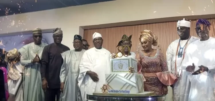 Tinubu celebrates Bode George at 80, says ‘politics should not tear people apart’