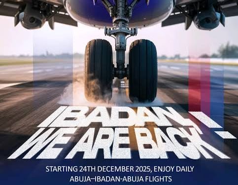 Air Peace resumes daily flight operations from Ibadan, Abuja Dec. 24
