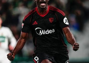 Akor Adams returns to club with a bang, hits brace to rescue Sevilla
