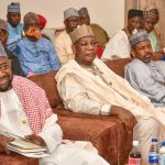 L-R: Former Executive Vice Chairman/Chief Executive of the National Agency for Science and Engineering Infrastructure (NASENI), Prof. Mohammed Sani Haruna, Former Clerk to the National Assembly/Guest Speaker, Dr. Salisu Abubakar Maikasuwa, Member representing Nasarawa/Toto Federal Constituency of the House of Representatives, Hon. Abdulmumin Muhammad Ari and Representative of the Emir of Keffi, Ahmad Ahmad Sarki, during the 2026 Western Zone Prof. Haruna's Symposium organised by Nasarawa State Concerned Democrats held at Keffi, yesterday.