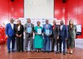 L-R: Manager, Partnership & Ecosystem, MTN/MoMo PSB, Emmanuel Akhigbe; Head Human Resource,MTN/MoMo PSB , Rabi Adetoro; Managing Director/ CEO, Redtech Limited, Emmanuel Ojo; Chief Executive Officer, MTN MoMo, Omolara Michael Nwadu; Group Head, Digital Banking, United Bank for Africa(UBA), Olukayode Olubiyi; Head of Sales, MTN/MoMo PSB, Lanre Raheem; Head, Business Development,MTN/MoMo PSB, Ahmad Turajo; and Group Head, Marketing and Corporate Communications, UBA, Alero Ladipo, during the launch of payment interoperability partnership targeted at expanding cardless payment access for consumers and merchants across Nigeria and Africa, powered by Redtech, MoMo PSB and UBA at the UBA House Marina...on Tuesday.