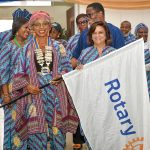 L-R: District Governor, Rotary International D9127, Dame Joy Nky Okoro; with Representative of the President, Rotary International, Dr. Geeta Manek, during the opening ceremony of the 2nd District Conference organised by District 9127 them; "Uniting for Good, Fostering Friendship and Celebrating Service, held at Rotary Centre in Abuja...yesterday.