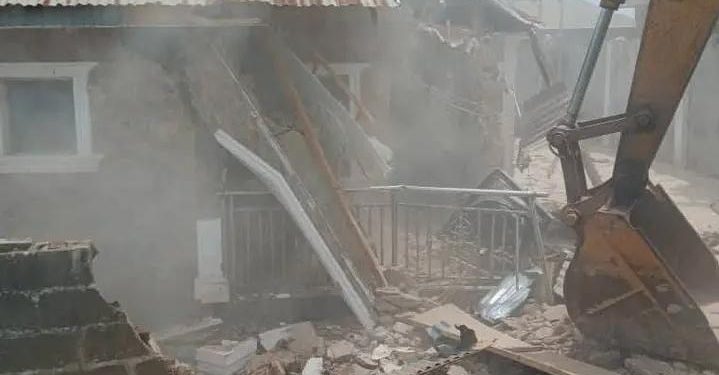 Demolished house