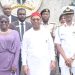 From left: Deputy Governor of Imo State, Lady Chinyere Ekomaru, Governor Hope Uzodimma of Imo State and Commodore Usman Bugaje, Leader of the Defence Intelligence College Participants Course 25 when the delegation paid a working visit to the Governor at Government House Owerri...Friday.