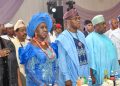 L-R: Trustee, The Rotary Foundation 2024-2028, Ijeoma Pearl Okoro; wife of the President, Rotary International, Barr. Precy Ibinabo Babalola; President of Rotary International 2026-2027, Yinka Hakeem Babalola; Representative of President Bola Ahmed Tinubu/Secretary to the Government of the Federation (SGF), Senator George Akume and Representative of Senate President, Senator Titus Sam,  during the presidential inaugural Ball  in Abuja. PHOTO: ROTARY INTERNATIONAL