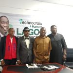 From left: Dr Isaac Adanikeh, CEO Isaac John Business Solutions Ltd; Dr Mike Oladunjoye Egbayelo, Convener; Dr Tim Akano, Managing Director, New Horizons Ltd and Dr Adeleke Adedeji, Chief Operating Officer, Henry Karl Company Ltd, at the launch of Technocrats for Hamzat, in Lagos.