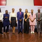 From left: Co-founder and Chief Executive Officer of Chowdeck, Femi Aluko; Rapper and Entrepreneur, M.I Abaga; Head, Remittances, Uzoamaka Oyeka, United Bank for Africa (UBA); Head Digital Banking, UBA, Olukayode Olubiyi; Venture Capitalist/ Co-founder,  Octerra Capital, Ashim Egunjobi; Founder, Lumination Global Network, Adaora Mbelu; Head, Agency Banking, UBA, Adetunji Iyiola and Head Corporate & Other Collections,  UBA, Ugochi Obanua-Nwaukor, during the UBA Small Medium Enterprise (SME) Business Series, themed ‘,"Building for Africa's Realities: Turning Consumer Feedback into Technology-Driven Solutions," ’held at UBA House, Marina, Lagos...on Thursday