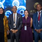 From left: Prof. Kamar T. Adeleke, President and Chairman, Atunse Healthcare Ltd; Fatima Aliko Dangote, Group Executive Director of Commercial Operations for Oil & Gas, Dangote Industries; Prof. Akin Abayomi, Lagos State Commissioner for Health; Dr. Mercedes Kweh, Chief Clinical Transition Officer, Atunse Healthcare Ltd; Dr. Frederick Kweh, Chief Science & Technology Officer, Atunse Healthcare Ltd, and Dr. Sola Oluwole, Chief Executive Officer, Atunse Healthcare Ltd, during the Launch of Atunse at the African Regenerative Medicine & Longevity Summit in Lagos on August 7, 2026