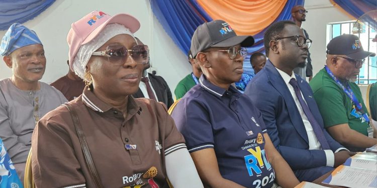 From Left: Assistant Governor Zainab Omowumi Owonikoko; the District Governor, Engr. Sikiru Adetona Owonikoko; the Minister of Youth Development, Mr. Ayodele Olawande and the Chairman of the 2026 Rotary Youth Leadership Academy (RYLA), Dr. Kayode Olushola Fasua at the opening of RYLA Camp for 600 youths by Rotary International District 9127 at the British Nigeria Academy in Abuja...on Monday.
PHOTO: ROTARY DISTRICT 9127