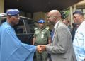 Akinadewo (right) receiving Sanwo-Olu