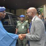 Akinadewo (right) receiving Sanwo-Olu
