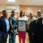 From left: Sunni Otegwu, Business Advisory, Panoramicsynergy Enterprises (PSE); Omobola Olajide, Human Resource Lead, Universal McCann (UM); Bimpe Fayemi, Managing Director/Chief Executive Officer, Universal McCann Ltd; Abel Oghumu, Finance Director, Universal McCann; and Olajumoke Akingbemila, Project Manager, Panoramicsynergy Enterprises, during the presentation of the ISO 9001:2015 Certification at the head office of Universal McCann in Lagos.