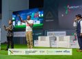 Founder, UbuntuCare Africa, Chukwunonimem Michael Ike (middle) with other participants on stage during the town hall interactive session at the OffChart NXT 2026 Summit in Port Harcourt.